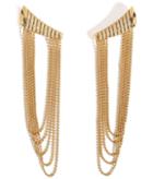 Nikos Koulis 18kt Yellow Gold Star Earrings With White Diamonds