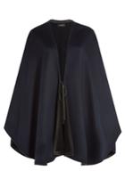 Joseph Joseph Wool-cashmere Cape With Leather - Blue