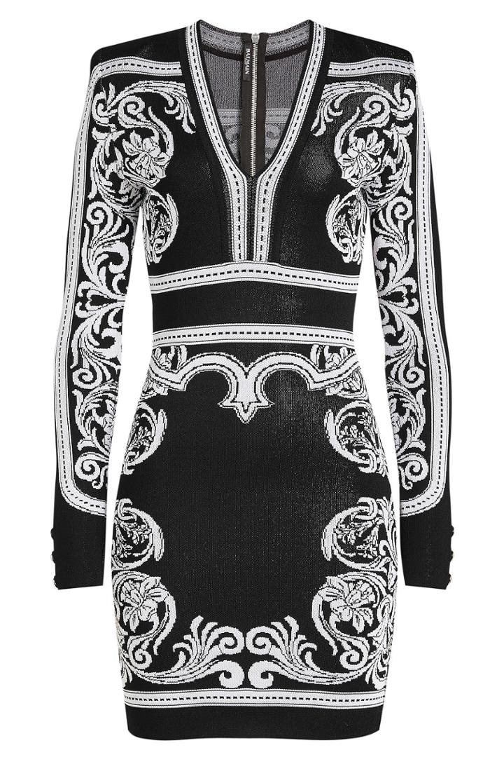 Balmain Balmain Intarsia Mini Dress