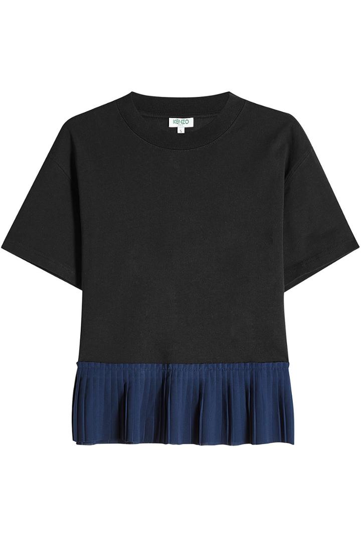 Kenzo Kenzo Cotton Top With Pleated Hem