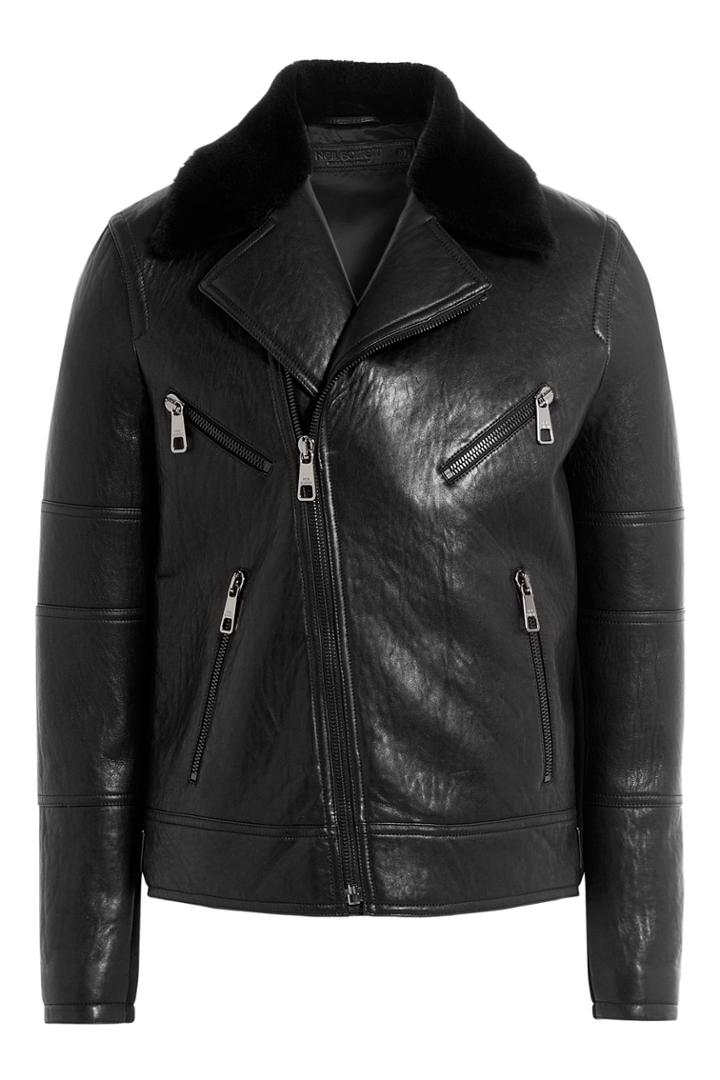 Neil Barrett Neil Barrett Leather Biker Jacket - Black