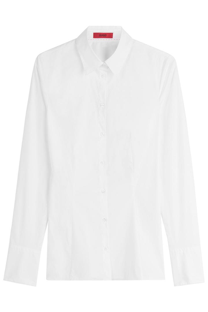 Hugo Hugo White Cotton-blend Blouse - White