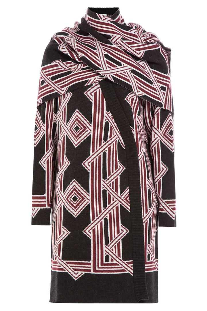 Kenzo Kenzo Wool Cardigan With Scarf - Multicolor