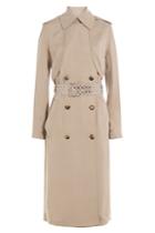 Alexander Wang Alexander Wang Trench Coat With Eyelet Embellished Belt - Beige
