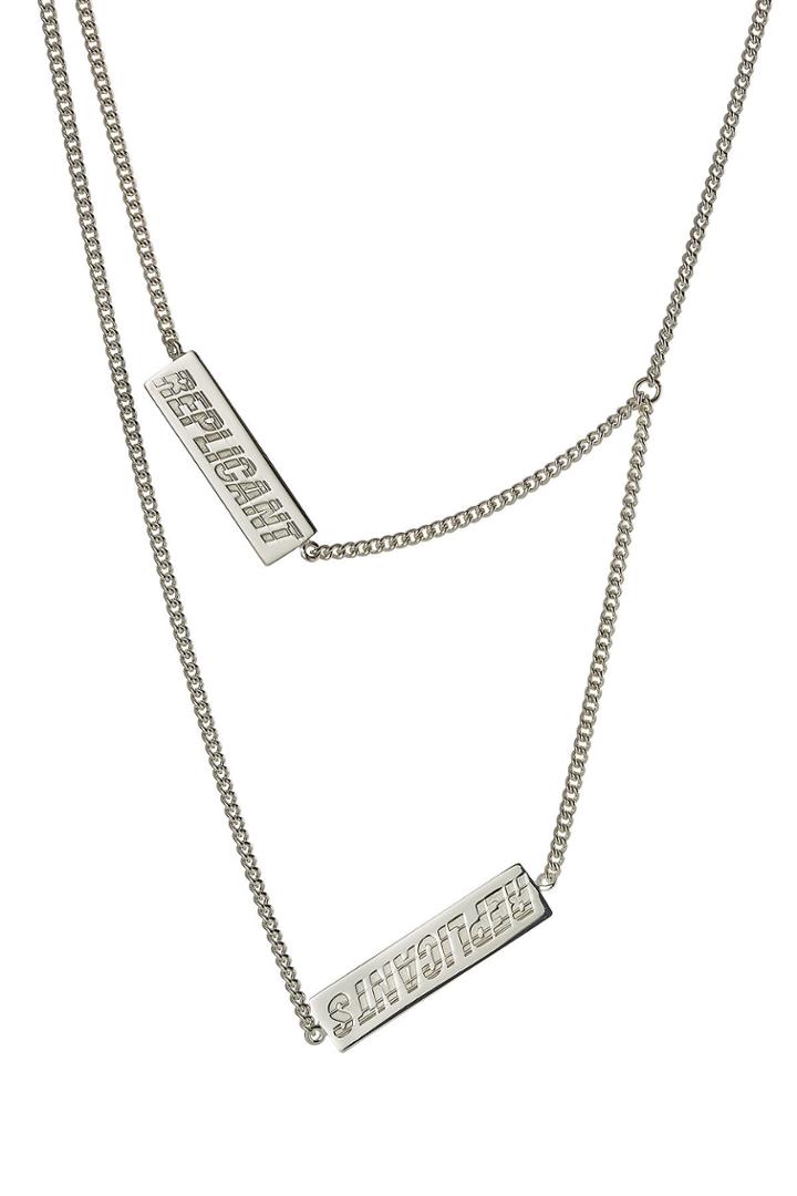 Raf Simons Raf Simons Layered Silver Necklace
