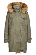 True Religion True Religion Cotton Parka With Faux Fur-trimmed Hood