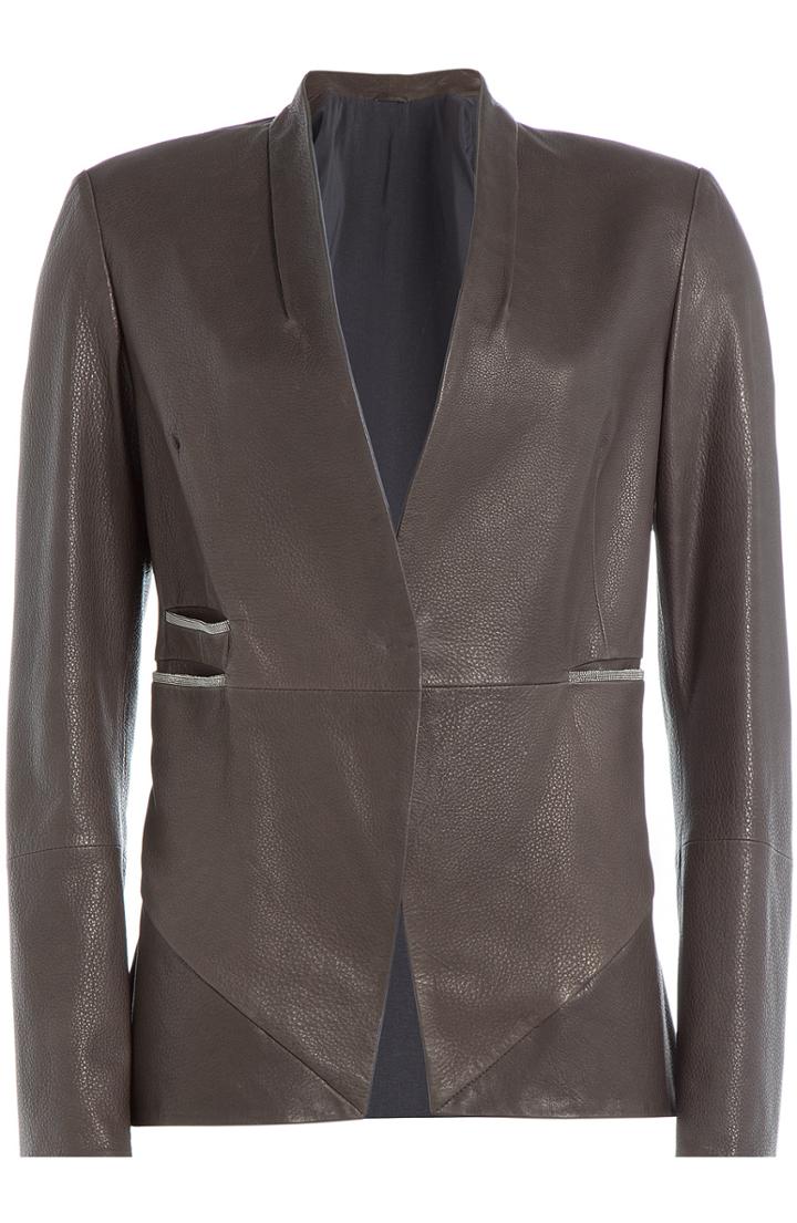 Brunello Cucinelli Leather Blazer