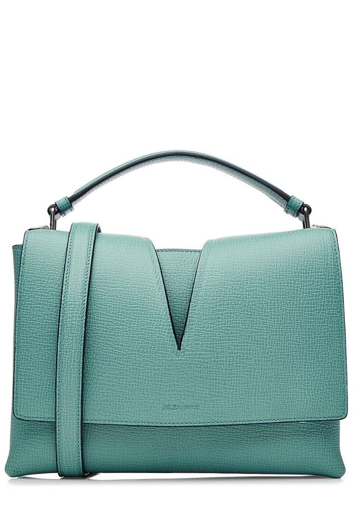 Jil Sander Jil Sander Leather Tote - Turquoise