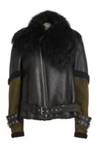 Mr & Mrs Italy Mr & Mrs Italy Leather, Suede And Shearling Biker Jacket