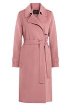 Theory Theory Belted Wool Coat - Magenta