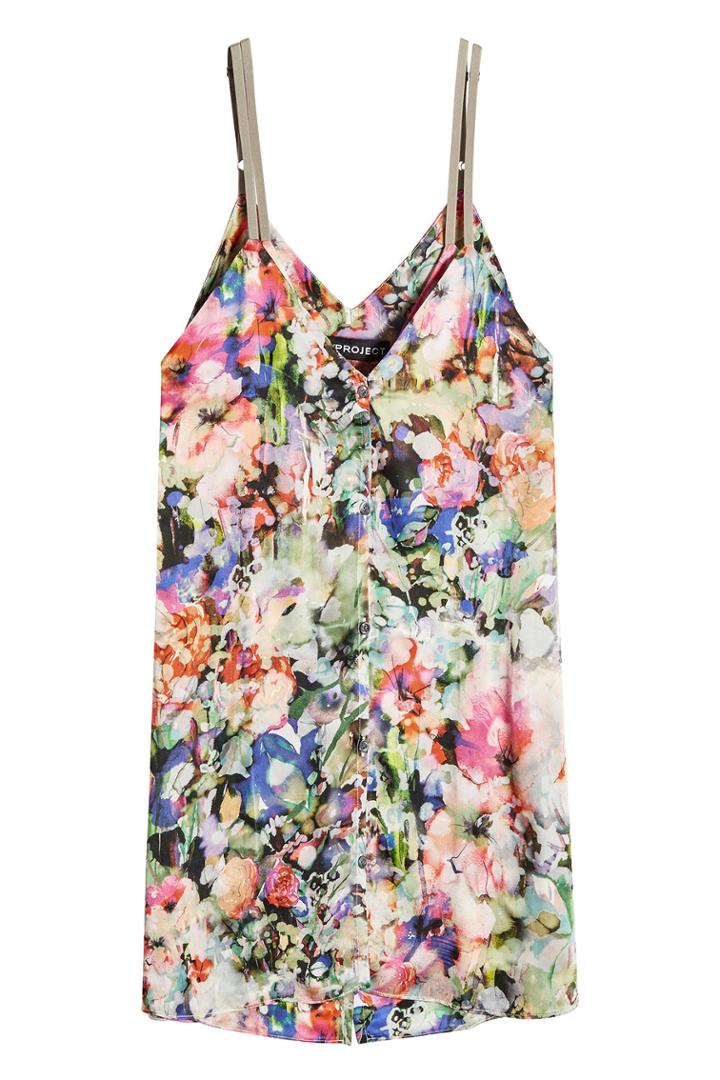 Y/project Y/project Printed Slip Dress With Silk