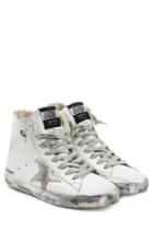 Golden Goose Golden Goose Francy High-top Leather Sneakers - White