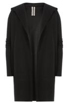Rick Owens Men Rick Owens Men Hooded Cashmere Cardigan - Black