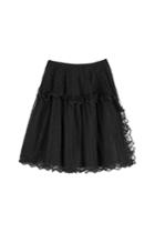Simone Rocha Simone Rocha Embroidered Tulle Skirt - Black