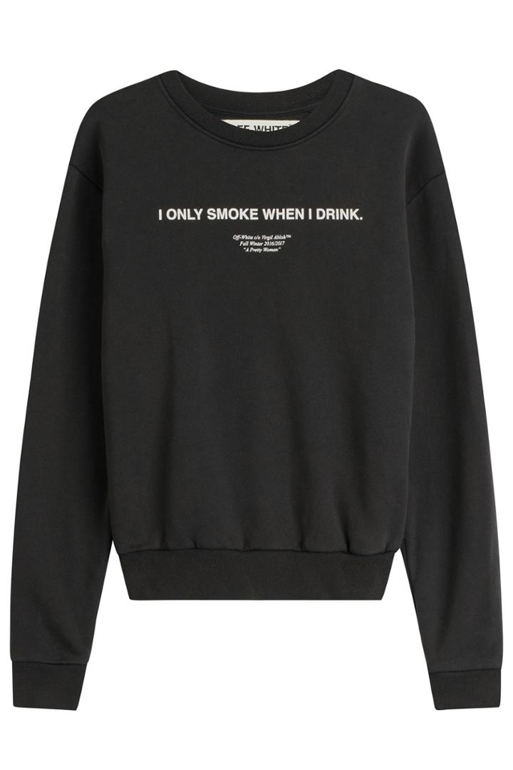 Off-white Off-white Printed Cotton Sweatshirt - Black