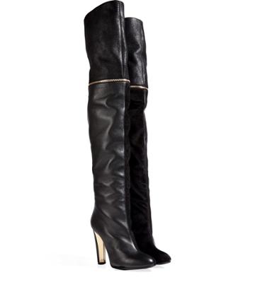 Vionnet Suede/leather Over-the-knee Boots In Black