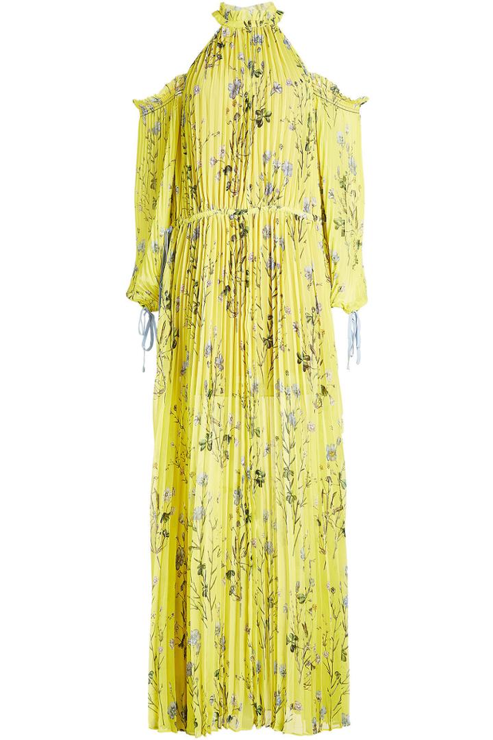 Self-portrait Self-portrait Printed Cold Shoulder Dress