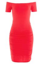 Velvet Velvet Off-the-shoulder Cotton Dress - Red
