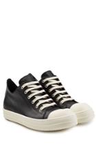 Rick Owens Men Rick Owens Men Leather Sneakers - Black