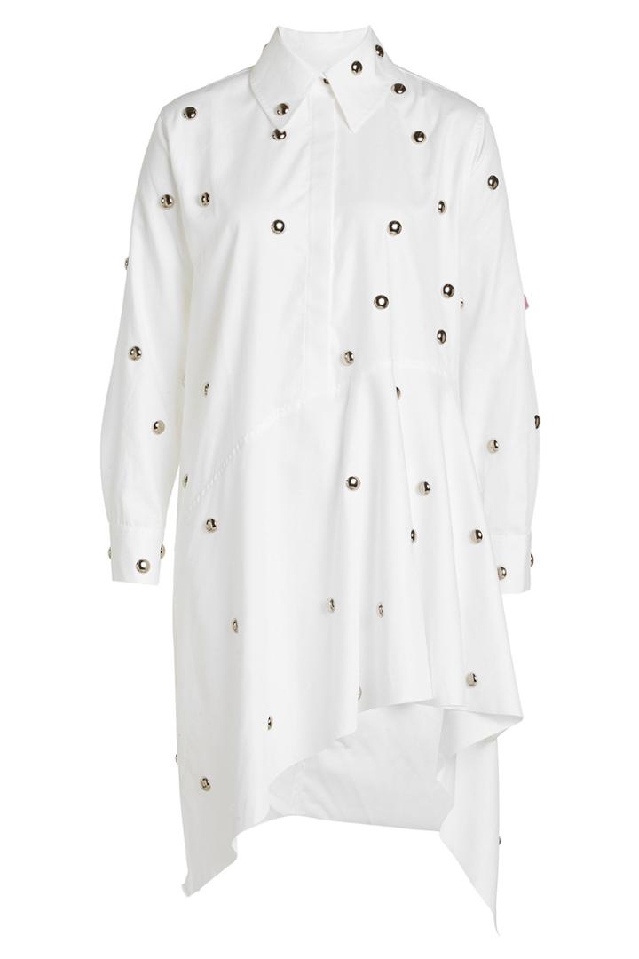 Marques' Almeida Marques' Almeida Embellished Cotton Shirt Dress