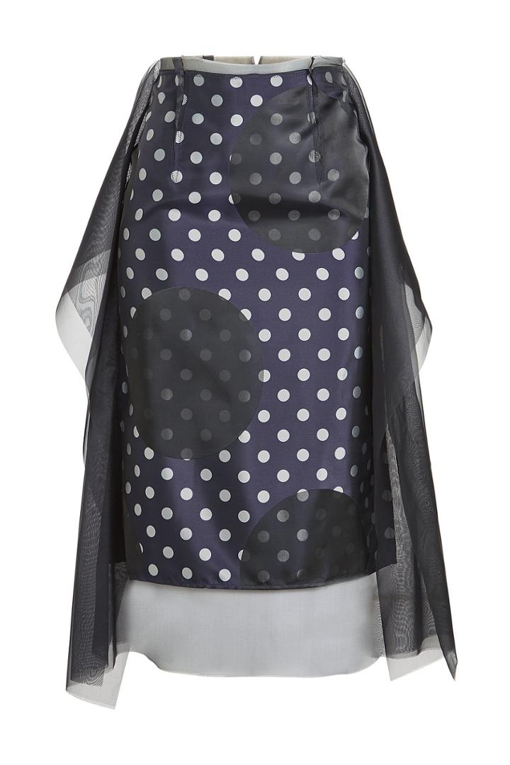 Maison Margiela Maison Margiela Dots Jacquard Skirt With Chiffon