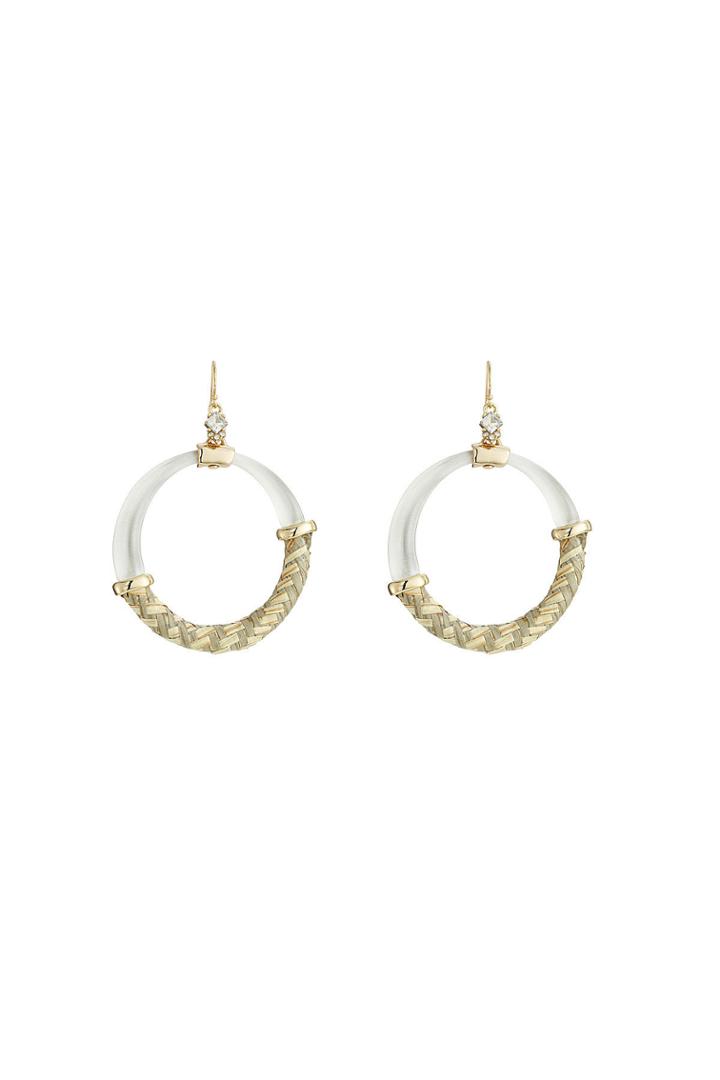 Alexis Bittar Alexis Bittar Raffia Hoop Earings With 10k Gold