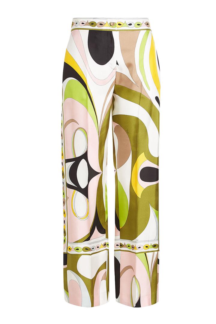 Emilio Pucci Emilio Pucci Printed Silk Wide-leg Pants