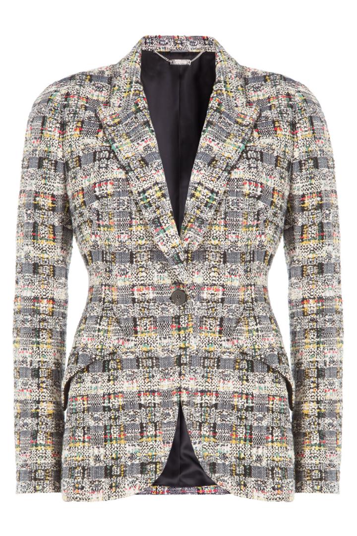 Alexander Mcqueen Alexander Mcqueen Cotton And Wool Blend Blazer - Multicolor