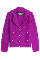 Boutique Moschino Boutique Moschino Virgin Wool Cardigan With Faux Pearls - Purple