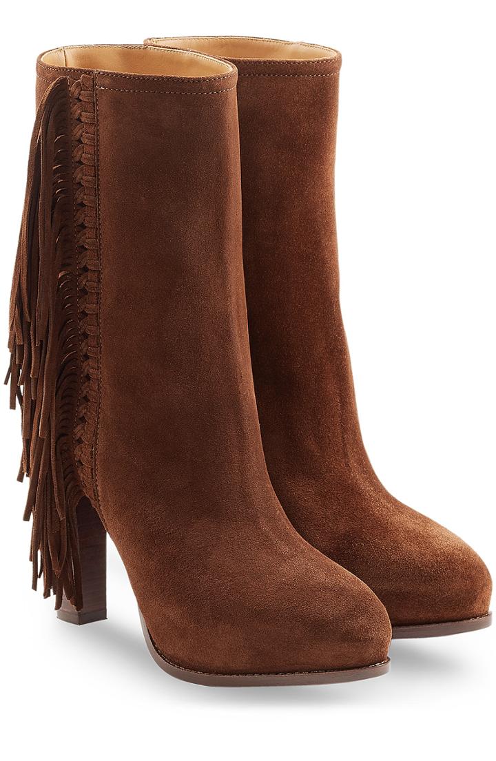 Ralph Lauren Collection Fringed Ankle Boots