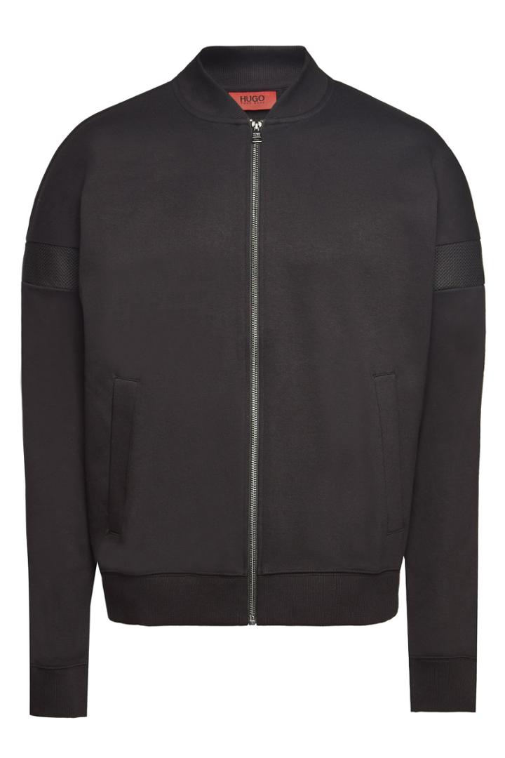 Hugo Hugo Dorleans Cotton Bomber Jacket With Mesh