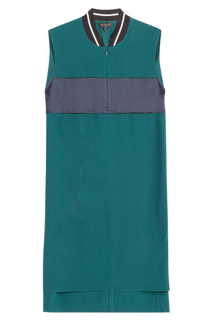 Rag & Bone Rag & Bone Colorblock Shift Dress With Contrast Collar - Blue