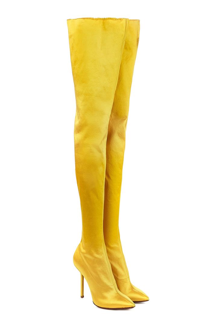 Vetements Vetements Thigh High Satin Boots