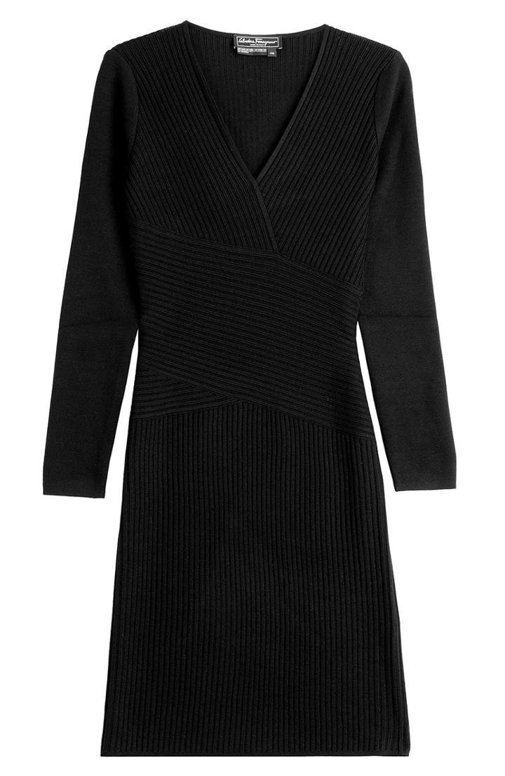 Salvatore Ferragamo Ribbed Sweater Dress