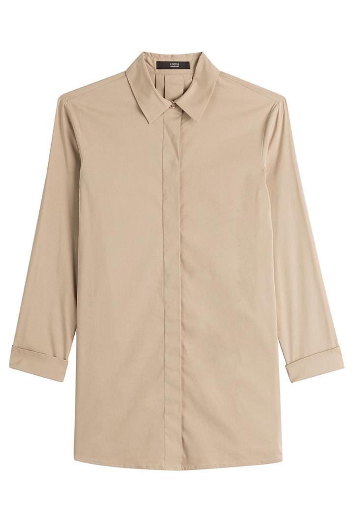 Steffen Schraut Steffen Schraut Cropped Sleeve Button-down - Beige