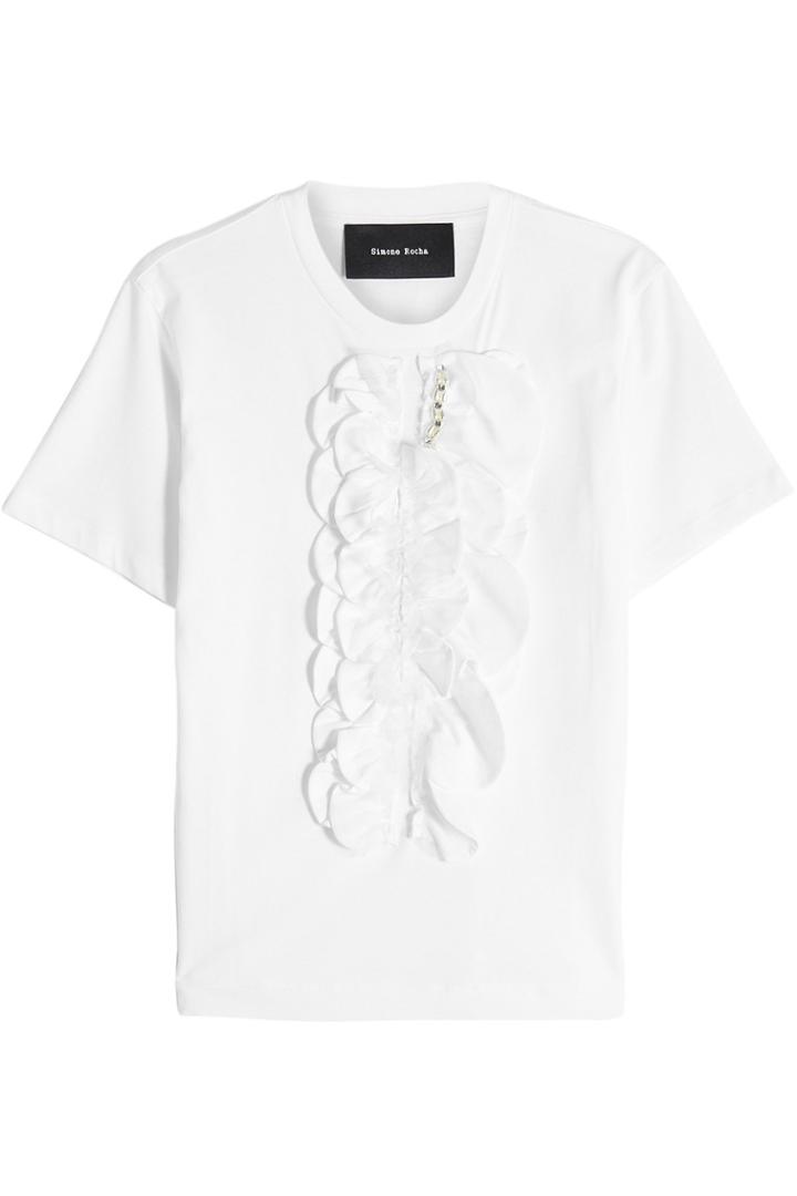 Simone Rocha Simone Rocha Embellished Cotton T-shirt
