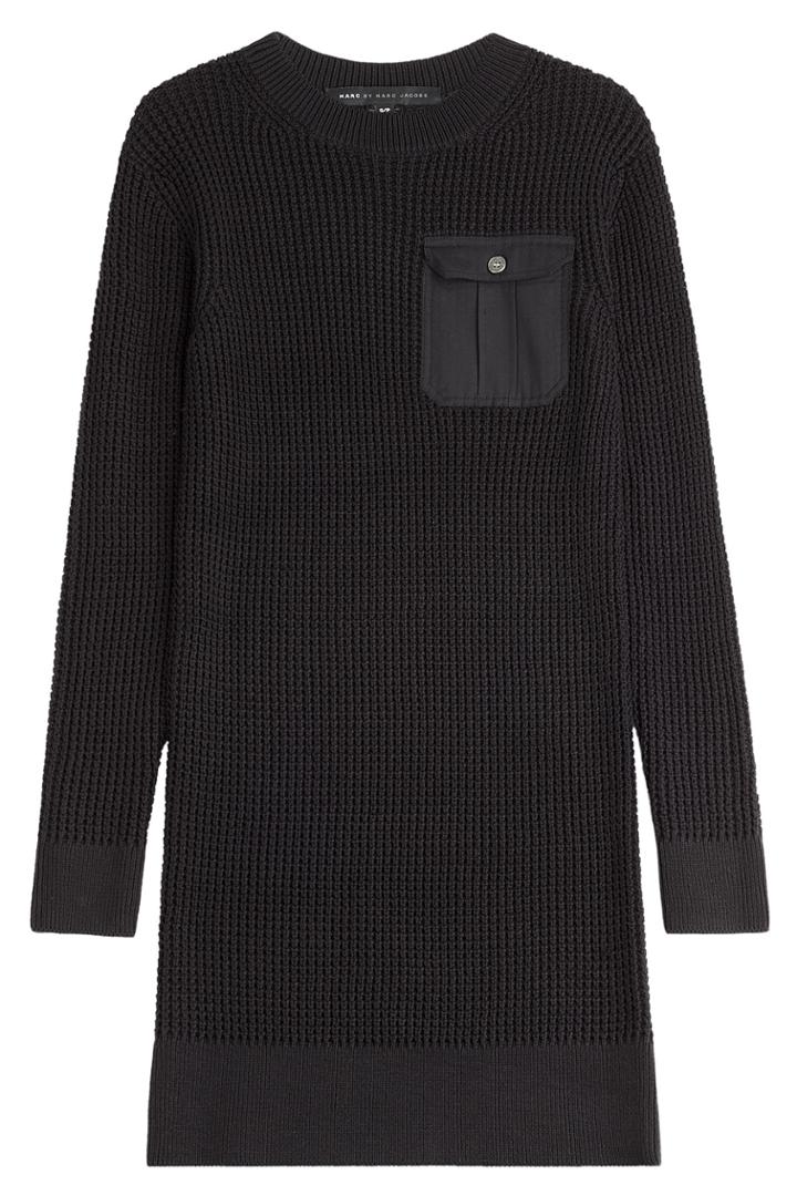 Marc By Marc Jacobs Marc By Marc Jacobs Knitted Cotton-silk Sweater Dress - Black