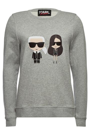 Karl X Kaia Gerber Karl X Kaia Gerber Ikonik Printed Cotton Sweatshirt