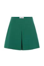 Valentino Valentino Wool-silk A-line Shorts - Green
