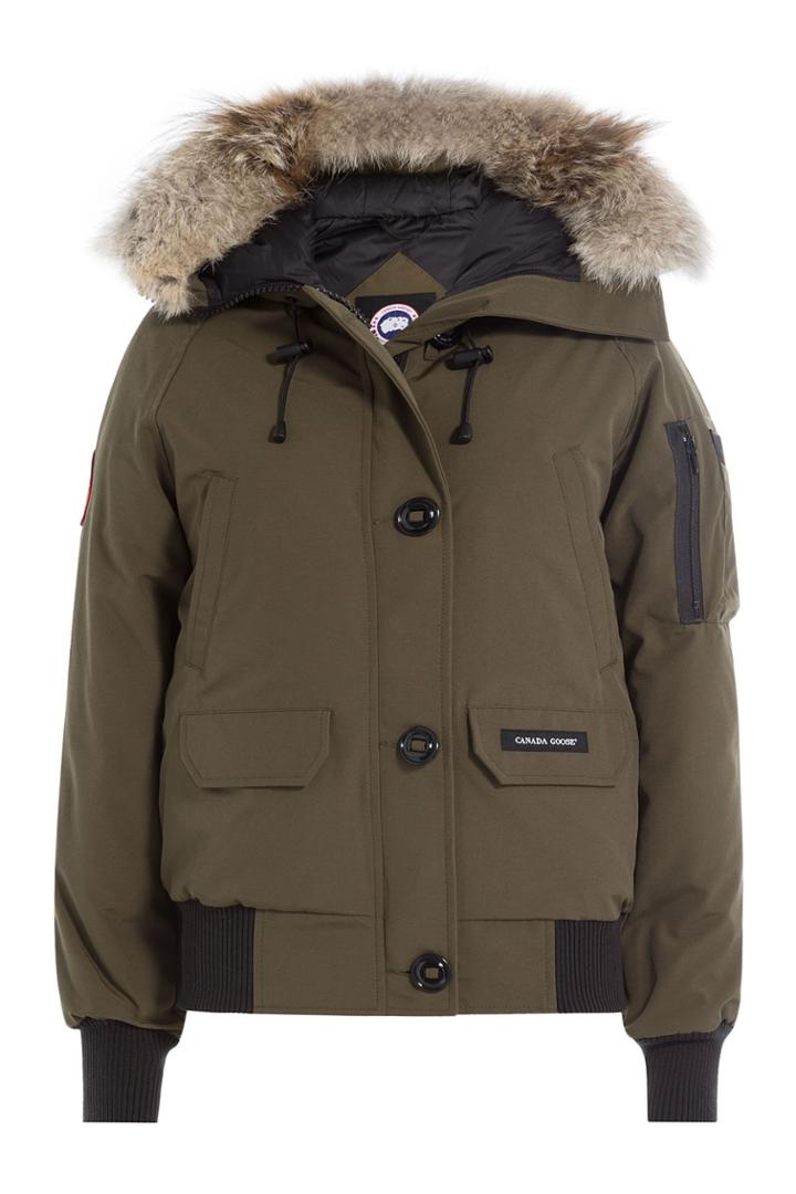 Canada Goose Canada Goose Chilliwack Down-filled Bomber Jacket With Fur Trim - Green
