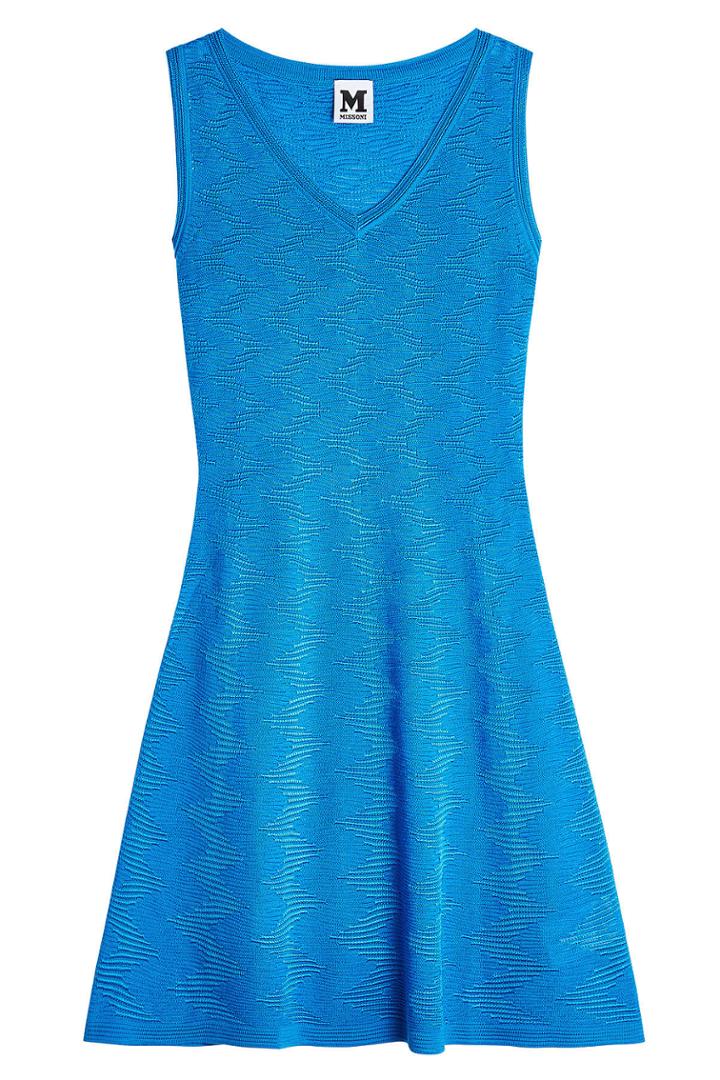 M Missoni M Missoni Sleeveless Knit Dress With Virgin Wool - Blue