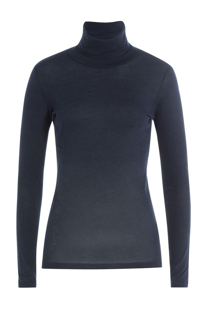 Majestic Majestic Cotton Turtleneck With Cashmere
