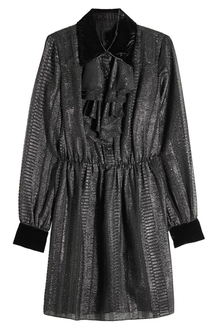 Anna Sui Anna Sui Dress With Metallic Thread And Velvet