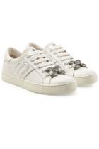 Marc Jacobs Marc Jacobs Empire Leather Sneakers With Embellishment