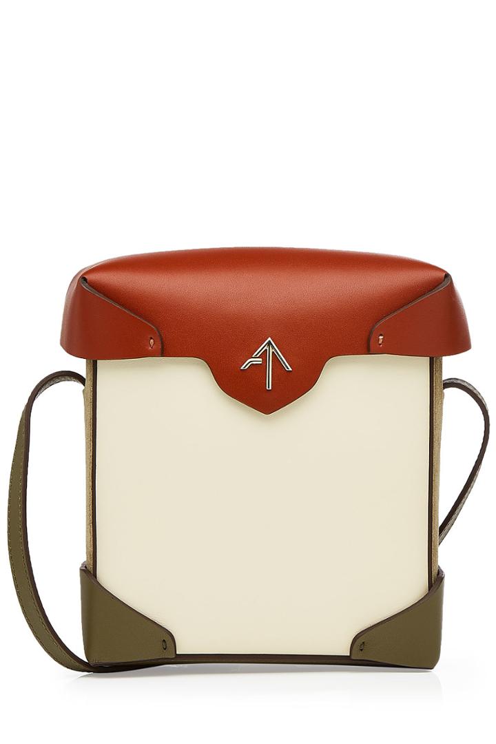 Manu Atelier Manu Atelier Mini Pristine Leather And Suede Shoulder Bag
