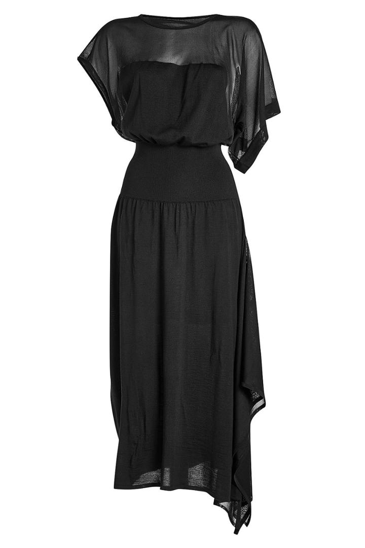 Paco Rabanne Paco Rabanne Asymmetric Dress With Virgin Wool