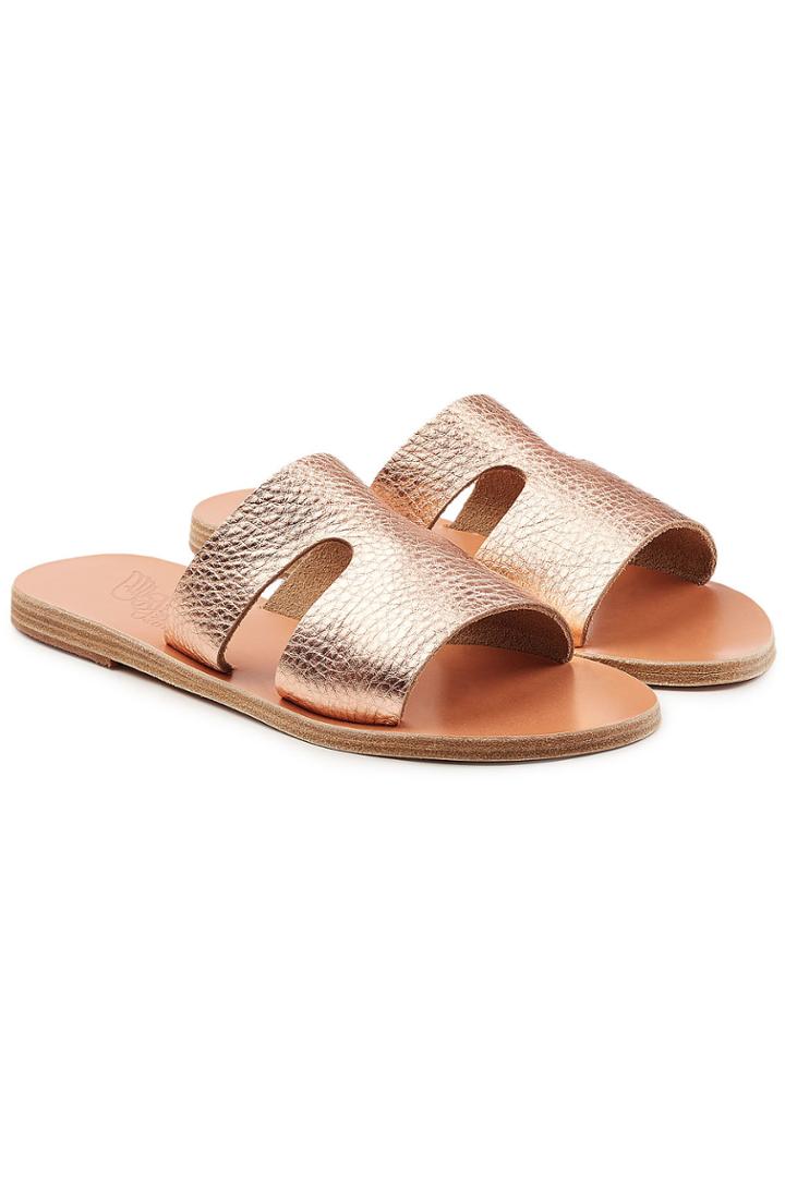 Ancient Greek Sandals Ancient Greek Sandals Apertos Metallic Leather Sandals