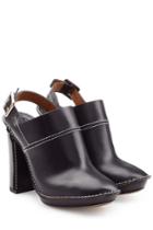 Chloé Chloé Leather Clogs - Black
