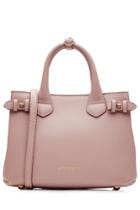 Burberry Shoes & Accessories Burberry Shoes & Accessories Small Banner Leather Tote - Pink