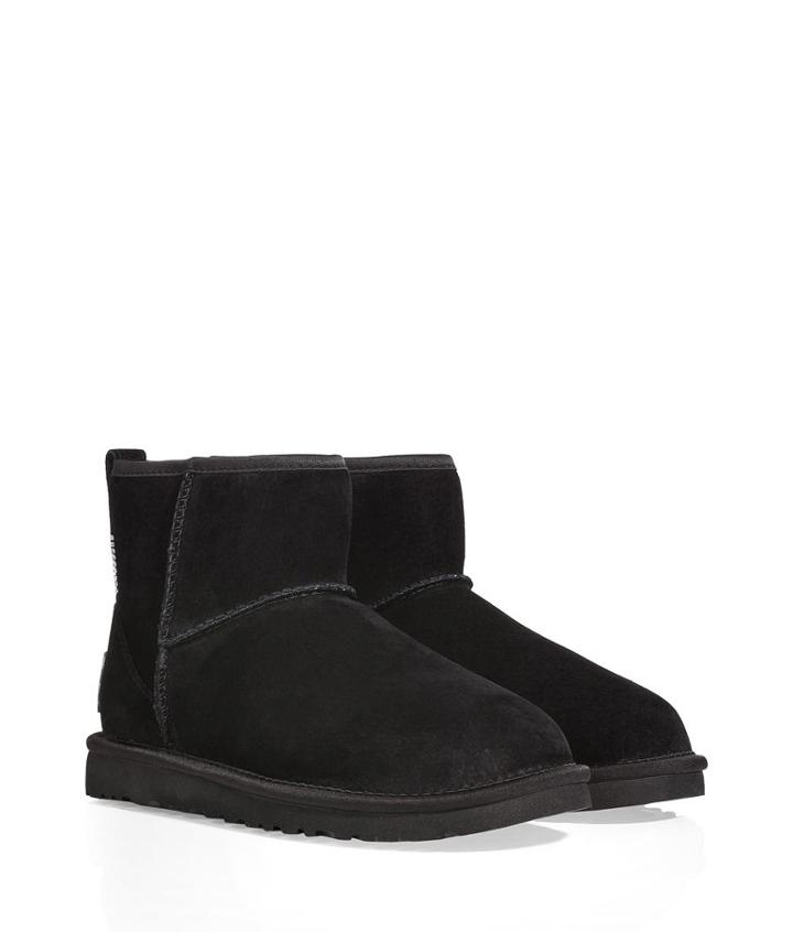 Ugg Australia Suede Classic Mini Crystal Bow Boots